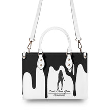 Load image into Gallery viewer, DRIP SF Black Logo &amp; White Multiple Sizes Upgraded Luxury Women PU Leather Handbag
