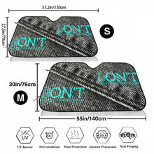 Load image into Gallery viewer, Grey Denim Teal Logo  Car Windshield Sunshade (multi-size)
