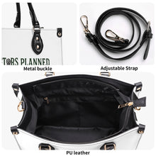 Load image into Gallery viewer, Ancestors Native, Black Logo &amp; White  and Black Multiple Sizes Upgraded Luxury Women PU Leather Handbag
