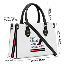 Load image into Gallery viewer, DCYG Black Red Bottoms,White Luxury Women PU Tote Bag - Black
