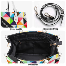 Load image into Gallery viewer, 45dgr DCYG White Logo &amp; Green,Orange,Yellow &amp; Multiple Sizes Upgraded Luxury Women PU Leather Handbag
