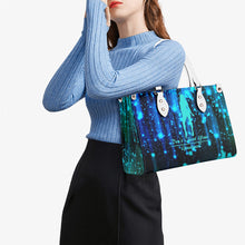 Load image into Gallery viewer, DRIP SF Turquoise  Logo &amp; Multiple Sizes Upgraded Luxury Women PU Leather Handbag
