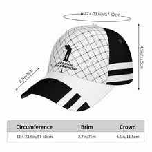 Load image into Gallery viewer, DCYG Black Netting &amp; White S24 Golfers Curved Brim Baseball Cap (AOP)
