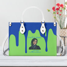 Load image into Gallery viewer, Ancestors Muslim, Female , Blue Logo , Blue Drip &amp; GreenMultiple Sizes Upgraded Luxury Women PU Leather Handbag

