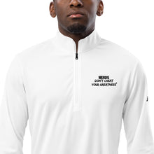 Load image into Gallery viewer, DCYG 24 NERDS White Logo Quarter zip pullover
