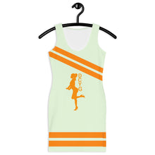 Load image into Gallery viewer, DCYG Orange &amp;  Light Green FM 1  Bodycon dress
