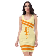 DCYG Orange & Yellow FM1 Bodycon dress