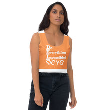 Load image into Gallery viewer, DCYG DEI 24 White &amp; Orange Crop Top

