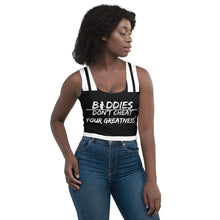 Load image into Gallery viewer, DCYG SX Baddies White Logo &amp; Black Crop Top
