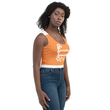 Load image into Gallery viewer, DCYG DEI 24 White &amp; Orange Crop Top
