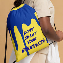Load image into Gallery viewer, DCYG 24 DRIP Blue &amp; Yellow Drawstring bag
