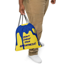 Load image into Gallery viewer, DCYG 24 DRIP Blue &amp; Yellow Drawstring bag
