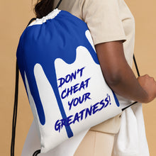 Load image into Gallery viewer, DCYG 24 DRIP Blue &amp; White Drawstring bag
