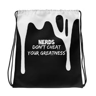 DCYG DRIP Nerds White Logo & Black Drawstring bag