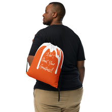 Load image into Gallery viewer, DYCG DRIP White &amp; Orange Drawstring bag
