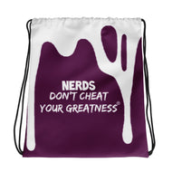 DYCG DRIP White Logo & Purple Drawstring bag