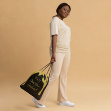 Load image into Gallery viewer, DCYG DRIP Gold Logo &amp; Black Drawstring bag
