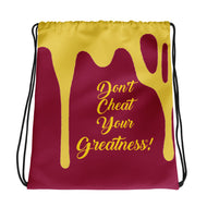 DCYG DRIP Gold Logo & Burgundy  Drawstring bag