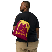 Load image into Gallery viewer, DCYG DRIP Gold Logo &amp; Burgundy  Drawstring bag
