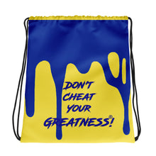 Load image into Gallery viewer, DCYG 24 DRIP Blue &amp; Yellow Drawstring bag
