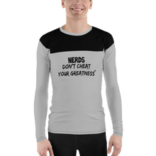 Load image into Gallery viewer, DCYG NERDS Black Logo &amp; Grey Men's Rash Guard
