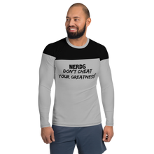 Load image into Gallery viewer, DCYG NERDS Black Logo &amp; Grey Men's Rash Guard
