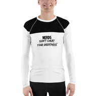 DCYG NERDS Black Logo & White Men's Rash Guard