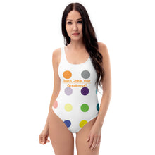 Load image into Gallery viewer, DCYG FM1 MultiColored Poka Dots &amp; White One-Piece Swimsuit
