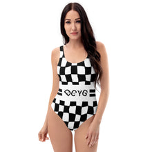 Load image into Gallery viewer, DCYG 24 STEAMY Black &amp; White Checks One-Piece Swimsuit
