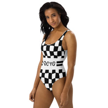 Load image into Gallery viewer, DCYG 24 STEAMY Black &amp; White Checks One-Piece Swimsuit
