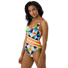 Load image into Gallery viewer, DCYG 24 STEAMY Orange,Black &amp; Green Checks One-Piece Swimsuit
