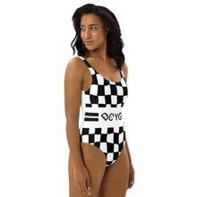 Load image into Gallery viewer, DCYG 24 STEAMY Black &amp; White Checks One-Piece Swimsuit
