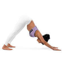 Load image into Gallery viewer, DCYG 24SX Baddies Black Logo &amp; Plum Padded Sports Bra
