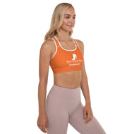 DCYG White Red Bottoms & Orange Padded Sports Bra