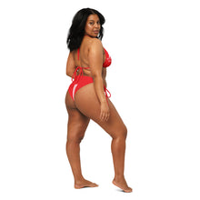Load image into Gallery viewer, DCYG 24 STEAMY White Red Bottoms &amp; Red string bikini
