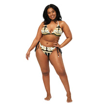 Load image into Gallery viewer, STEAMY 24 Gold &amp; Black string bikini
