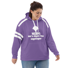 Load image into Gallery viewer, DCYG NERDS White logo &amp;  Purple Unisex Hoodie
