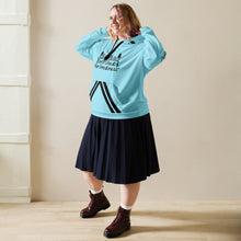 Load image into Gallery viewer, DCYG Baddies Black Logo &amp; Light Blue Hoodie
