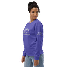 Load image into Gallery viewer, DCYG 24 Baddies White Logo &amp; Purple Unisex Sweatshirt
