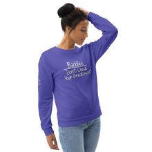 Load image into Gallery viewer, DCYG 24 Baddies White Logo &amp; Purple Unisex Sweatshirt
