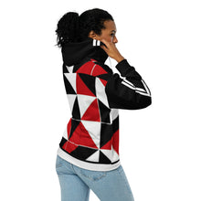 Load image into Gallery viewer, DCYG 45Dgr  White Logo &amp; Red,Black, &amp; White Unisex zip hoodie
