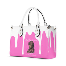 Load image into Gallery viewer, Ancestors Muslim, Female, White Logo , White Drip &amp;Pink Multiple Sizes Upgraded Luxury Women PU Leather Handbag
