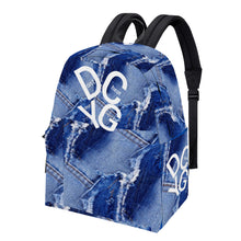 Load image into Gallery viewer, DCYG  White Logo &amp; Denium Cotton Backpack
