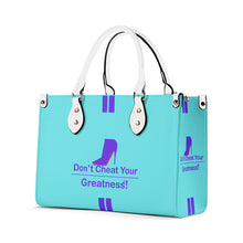 Load image into Gallery viewer, DCYG Purple Red Bottoms &amp; Light Blue Multiple Sizes Upgraded Luxury Women PU Leather Handbag
