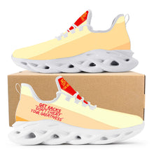 Load image into Gallery viewer, DCYG Get Racks Yellow ,Orange  &amp; Red 2nd Edition B Flex Control Sneaker - White Mens/Womens sizes 5-14
