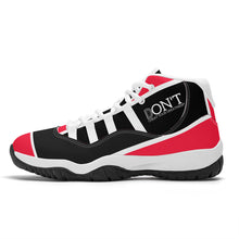 Load image into Gallery viewer, DONT D4X White Logo ,Red ,White Stripes No Net  &amp; Black  High Top Air Retro Sneakers - White

