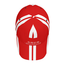 Load image into Gallery viewer, Ancestors Japanese ,White Logo  &amp; Red , White  Curved Brim Baseball Cap (AOP)
