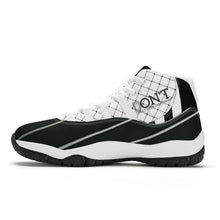 Load image into Gallery viewer, DX4 Black Logo. White ,Black Netting ,Design  &amp; White High Top Air Retro Sneakers - White
