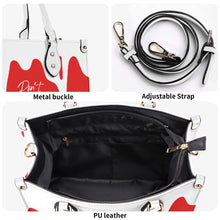 Load image into Gallery viewer, DRIP White CR Logo &amp; Red Multiple Sizes Upgraded Luxury Women PU Leather Handbag
