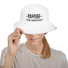 Load image into Gallery viewer, DCYG FX Baddies Black Logo &amp; White  Bucket Hat
